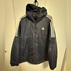 Adidas Black Performance Jacket with Hood and Insulation